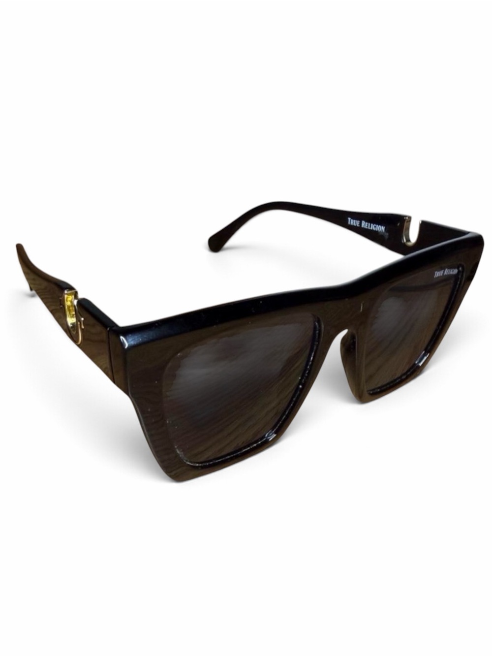 True Religion Unisex Black Square Sunglasses